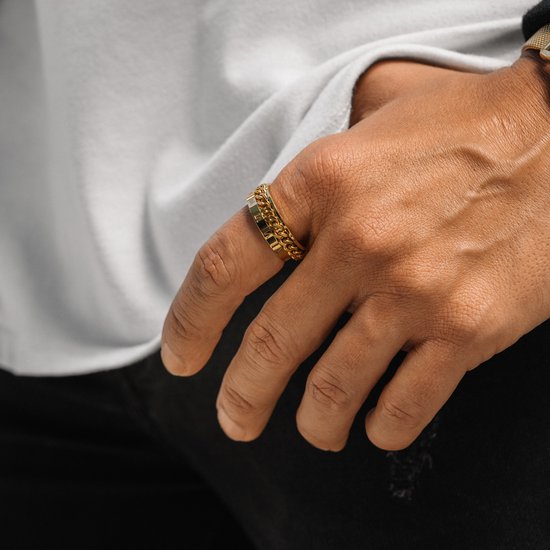Luqro | Bague en Chaîne Romaine pour Hommes