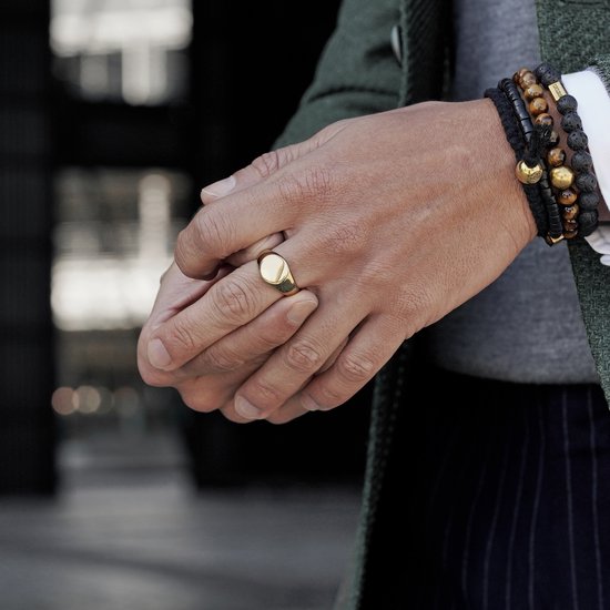 Luqro | Bague Maçon en Acier pour Homme