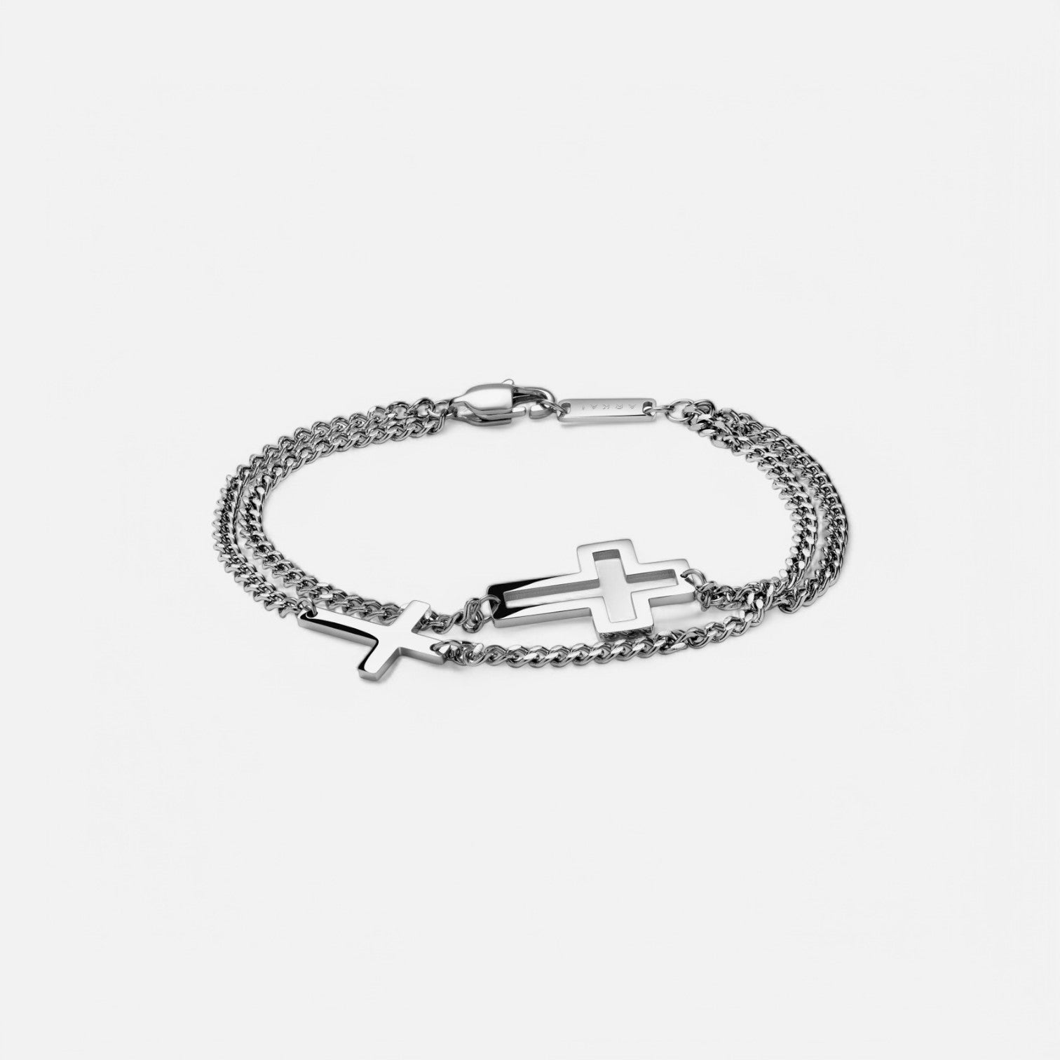 Luqro | Bracelet croisé à double chaîne pour hommes