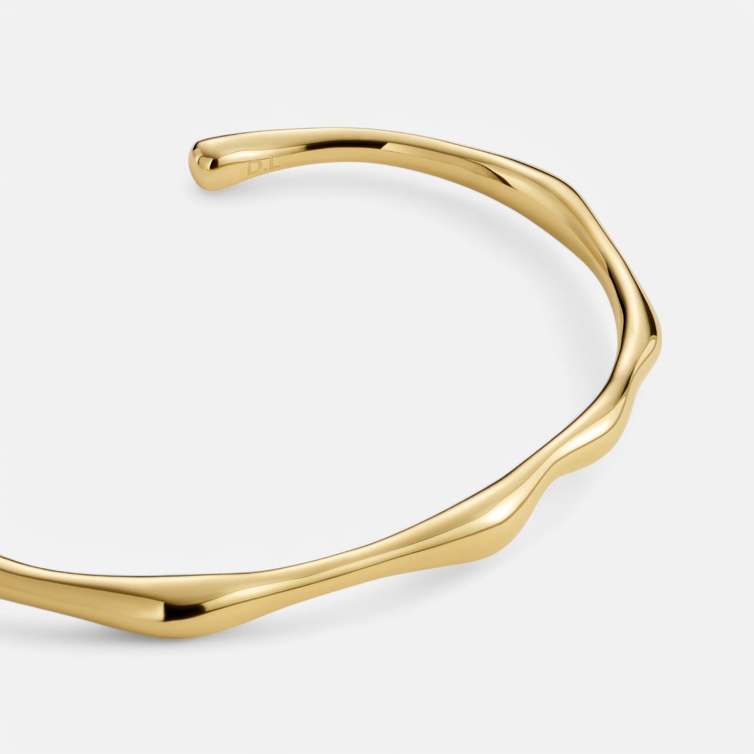 Luqro | Bracelet Bangle en Bambou Doré pour Femmes