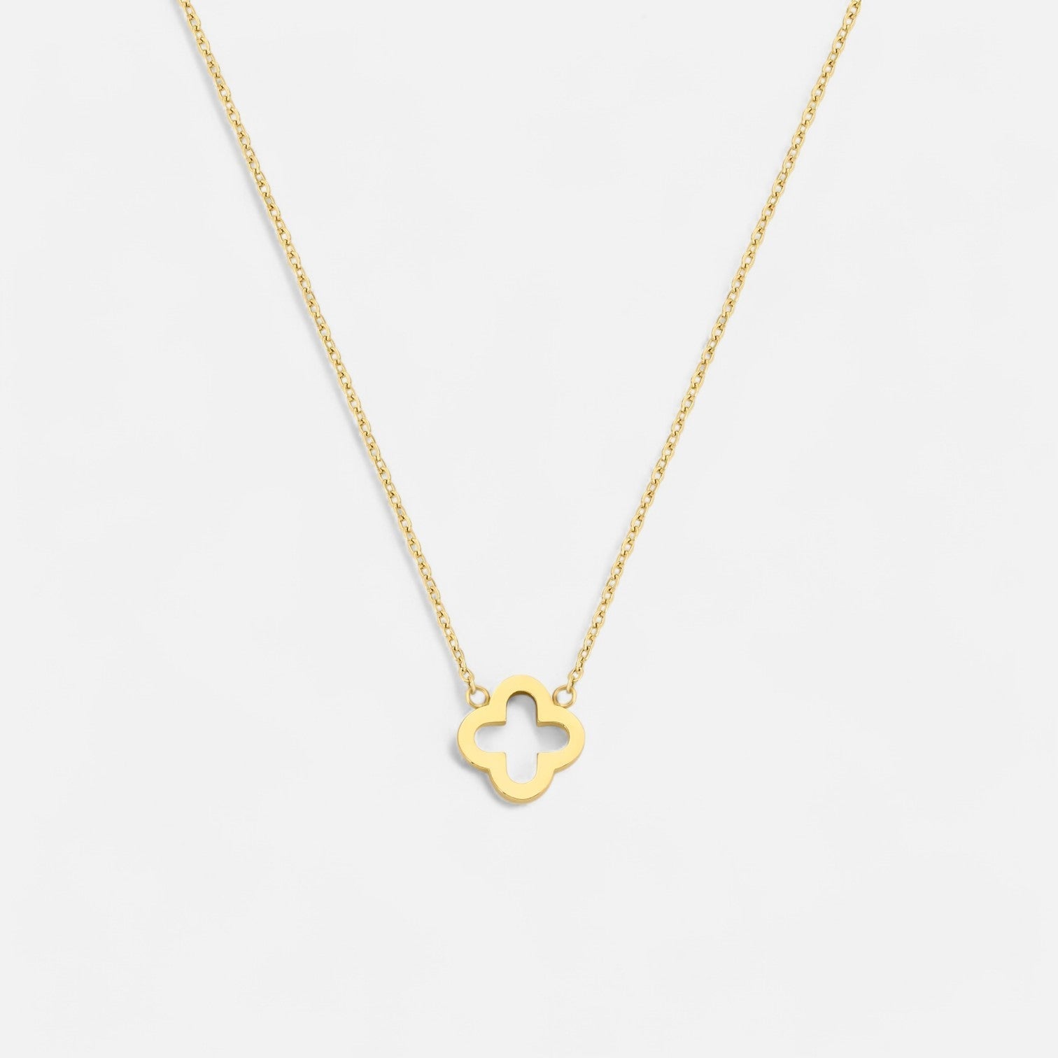 Luqro | Collier Pendentif Trèfle Doré Classique pour Femmes