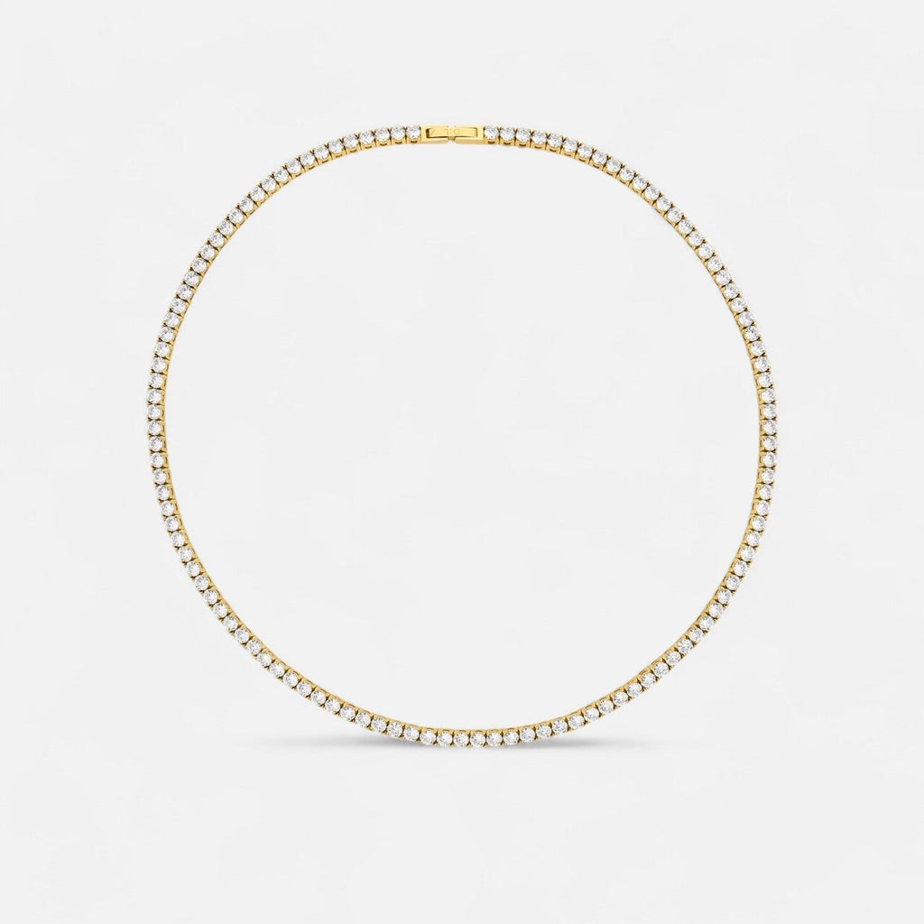 Luqro | Collier de Tennis Luxe Doré pour Femmes
