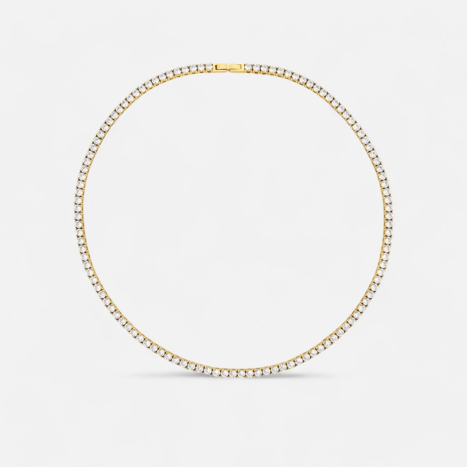 Luqro | Collier de Tennis Luxe Doré pour Femmes