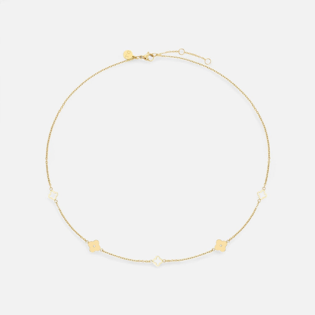 Luqro | Collier Multi-Trèfle Doré pour Femmes