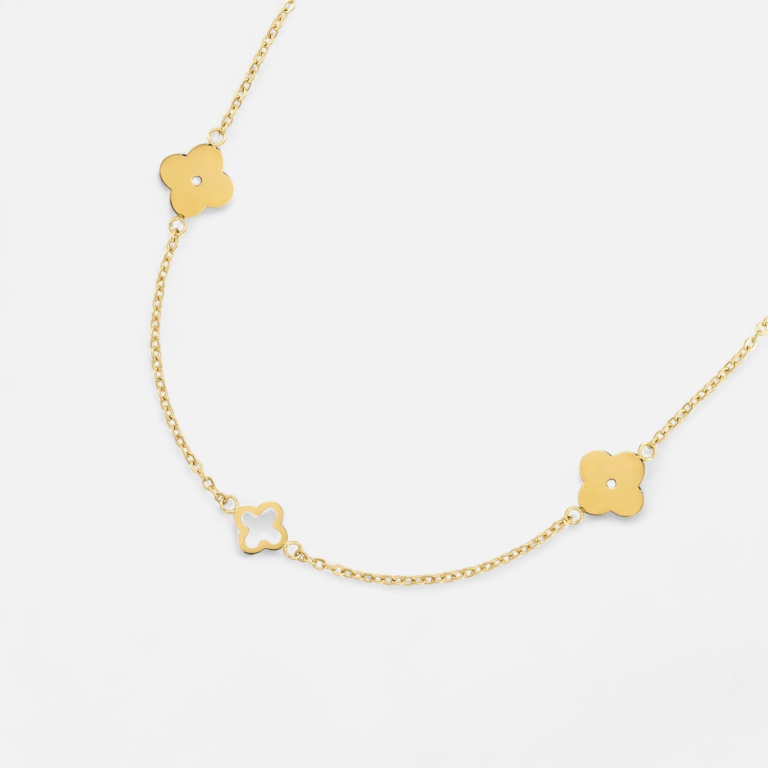 Luqro | Collier Multi-Trèfle Doré pour Femmes