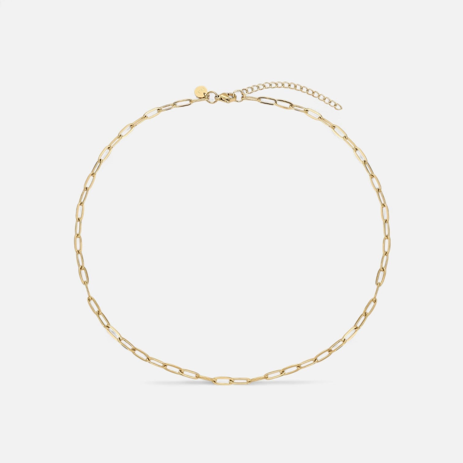 Luqro | Collier en Papier Agrafe Doré pour Femmes 4MM