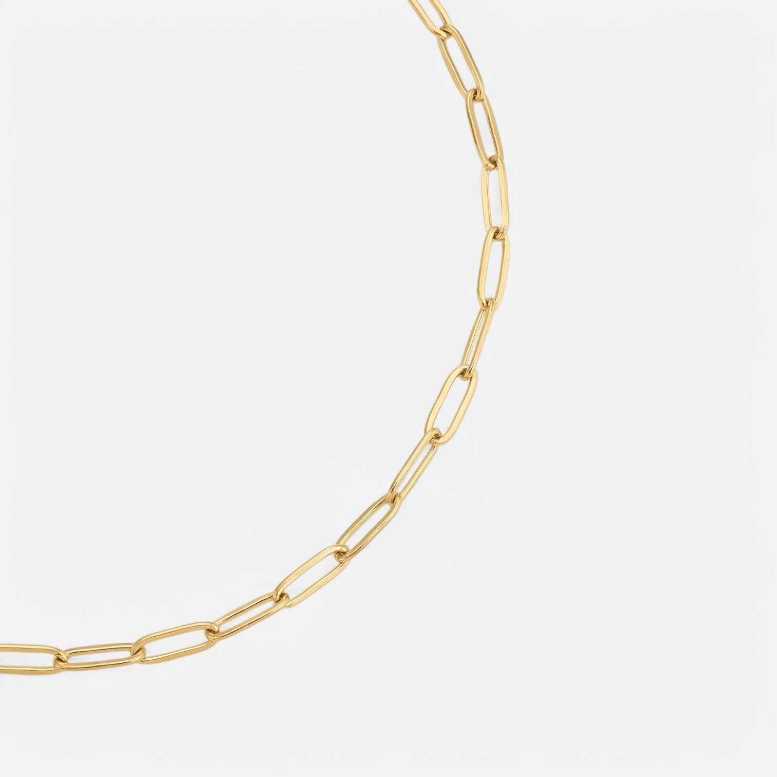Luqro | Collier en Papier Agrafe Doré pour Femmes 4MM