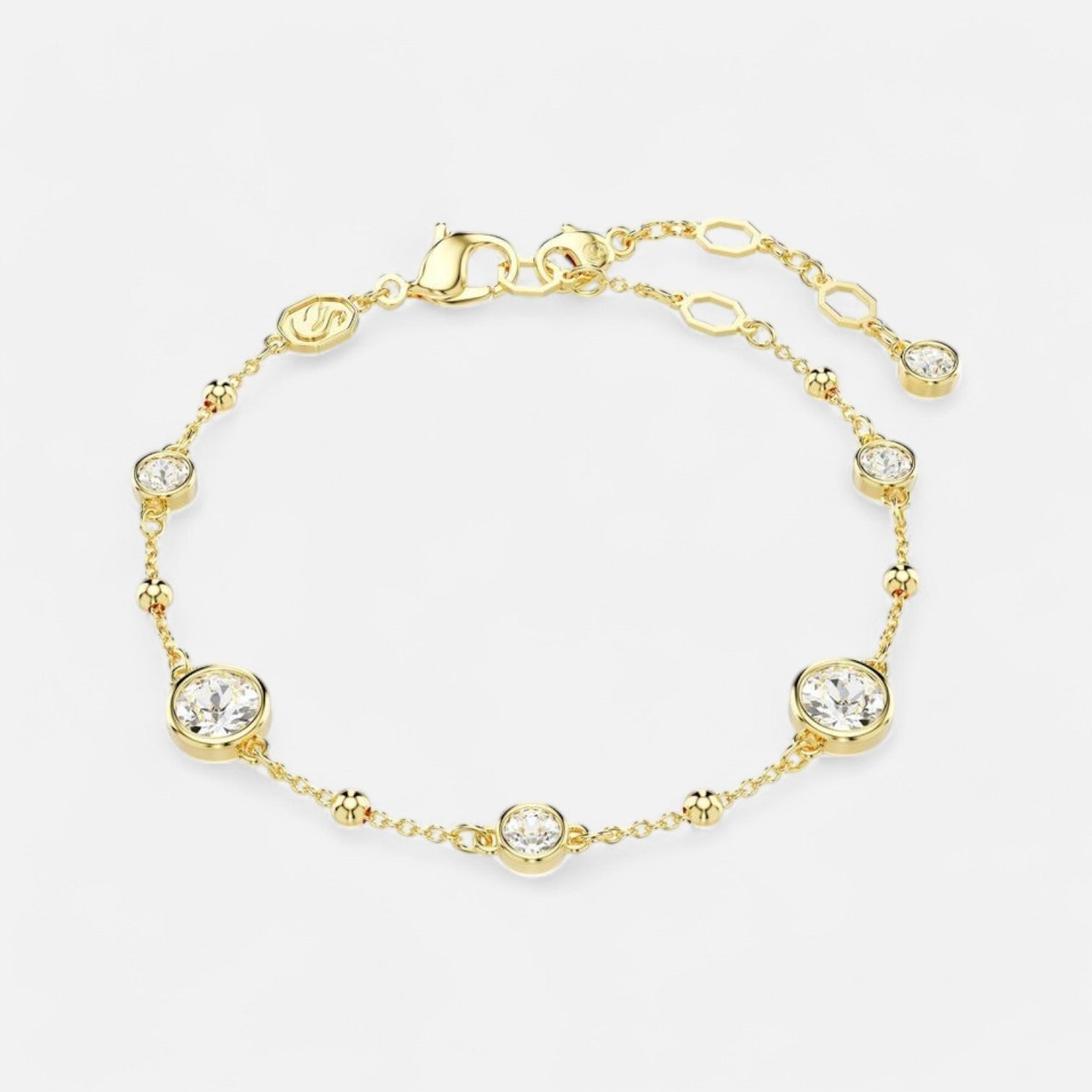 Luqro | Bracelet en métal jaune et cristal pour femmes