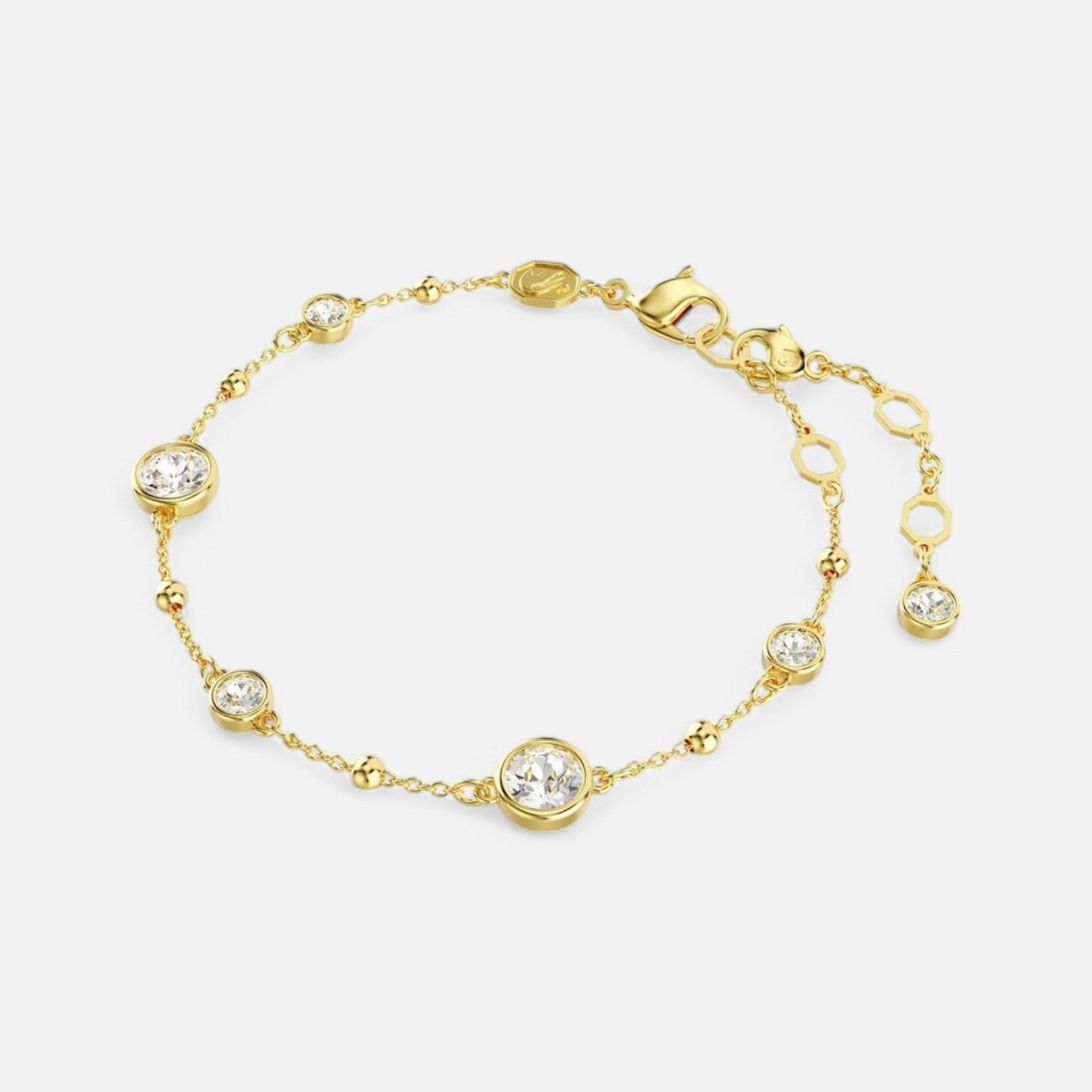 Luqro | Bracelet en métal jaune et cristal pour femmes