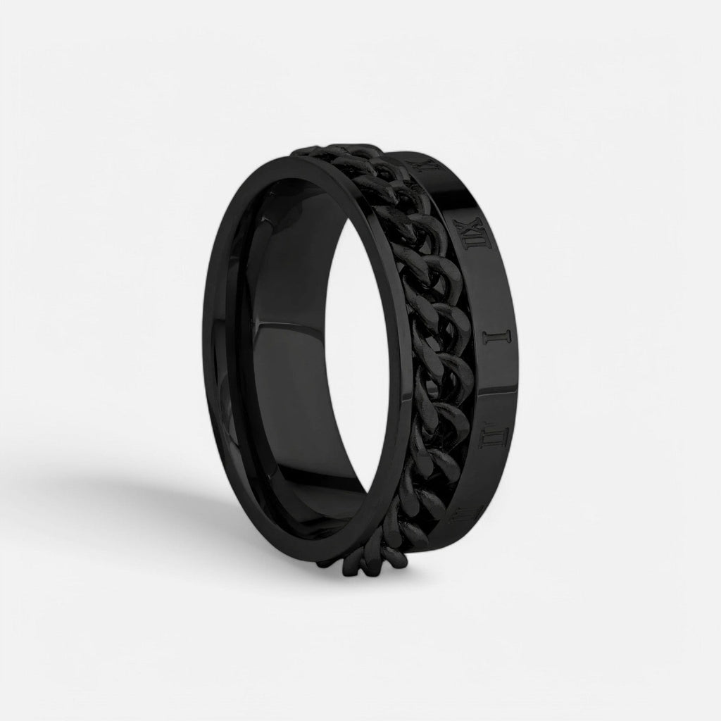 Luqro | Bague en Chaîne Romaine pour Hommes