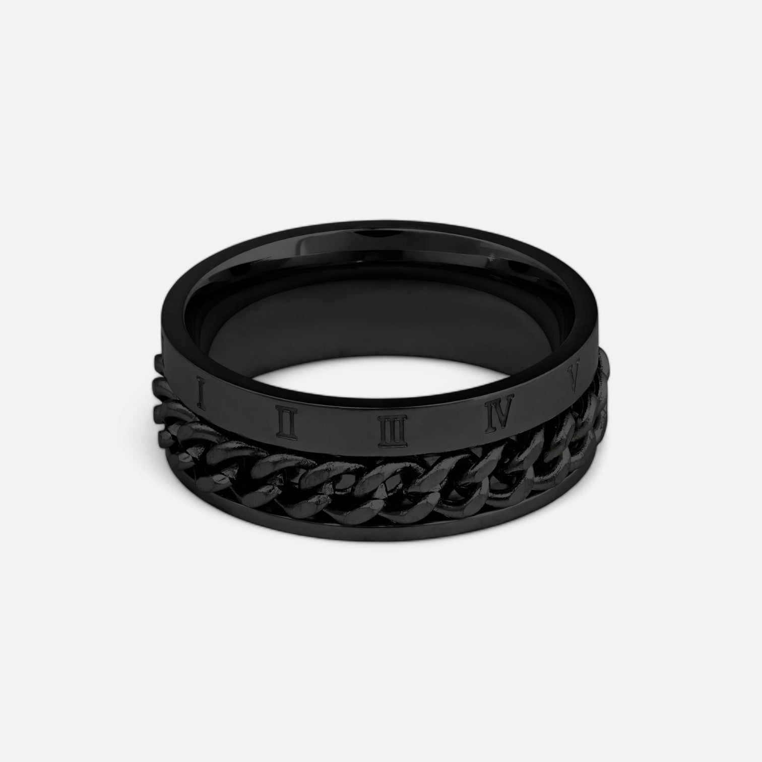 Luqro | Bague en Chaîne Romaine pour Hommes