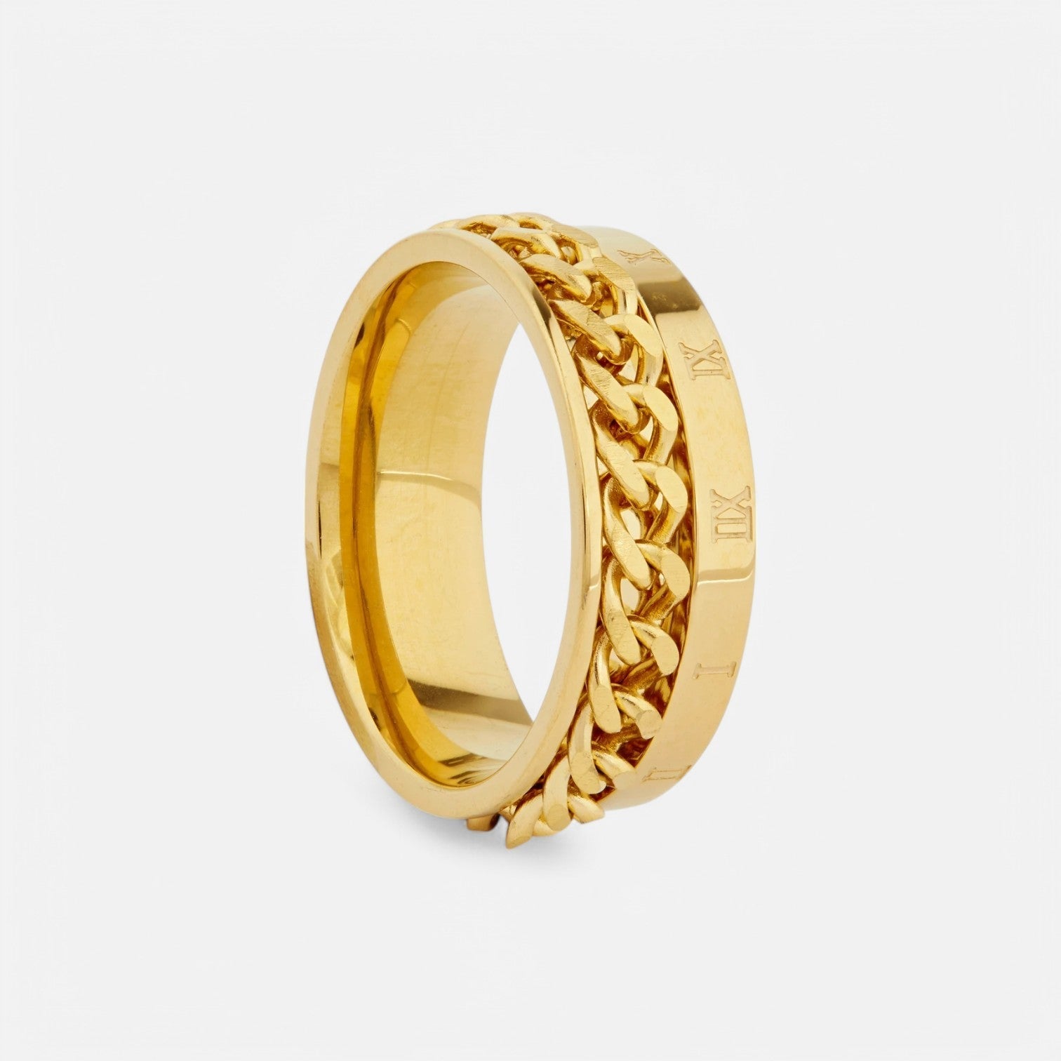 Luqro | Bague en Chaîne Romaine pour Hommes