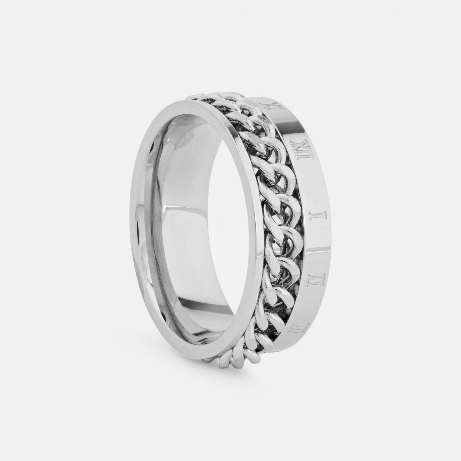 Luqro | Bague en Chaîne Romaine pour Hommes