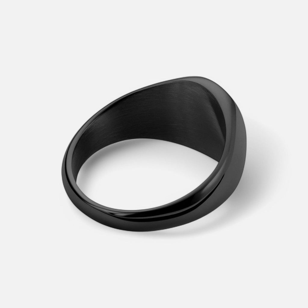 Luqro | Bague Maçon en Acier pour Homme