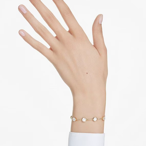 Luqro | Bracelet en métal jaune et cristal pour femmes