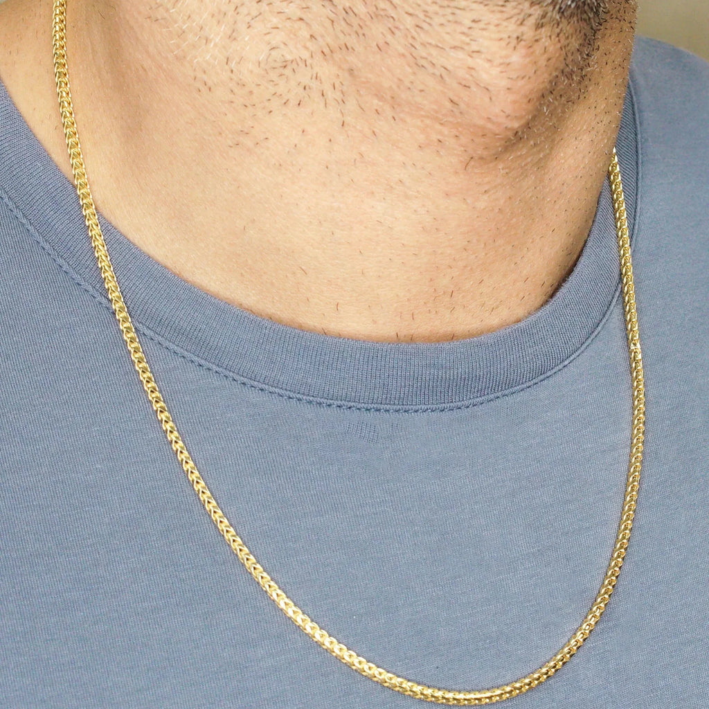 Luqro | Collier en Chaîne de 4 mm pour Hommes