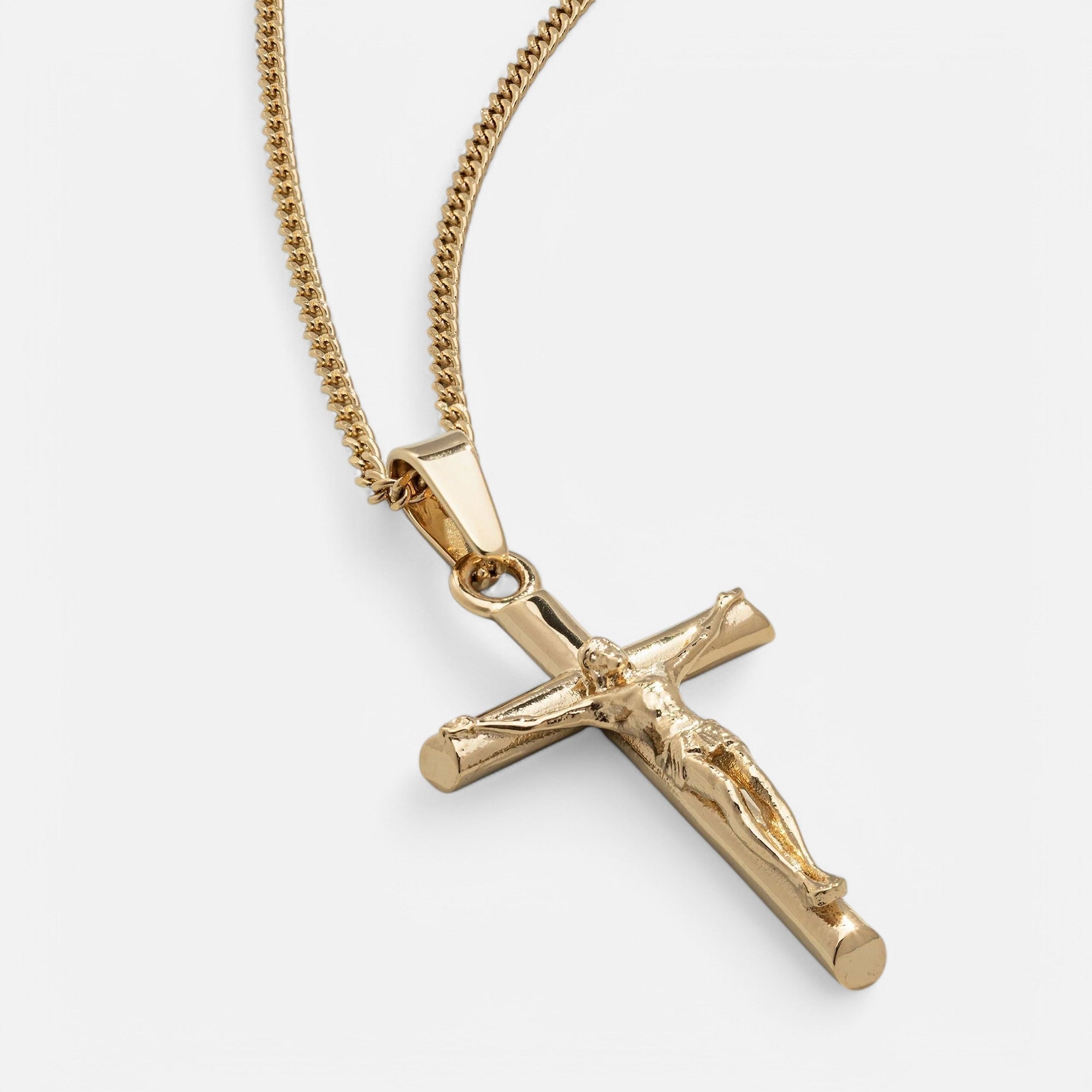 Luqro | Crucifix Doré Premium pour Hommes