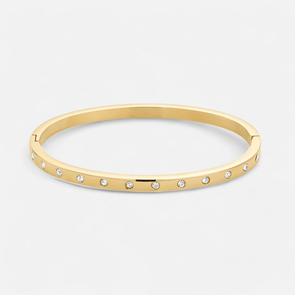 Luqro | Bracelet Bangle Éternité Doré pour Femmes