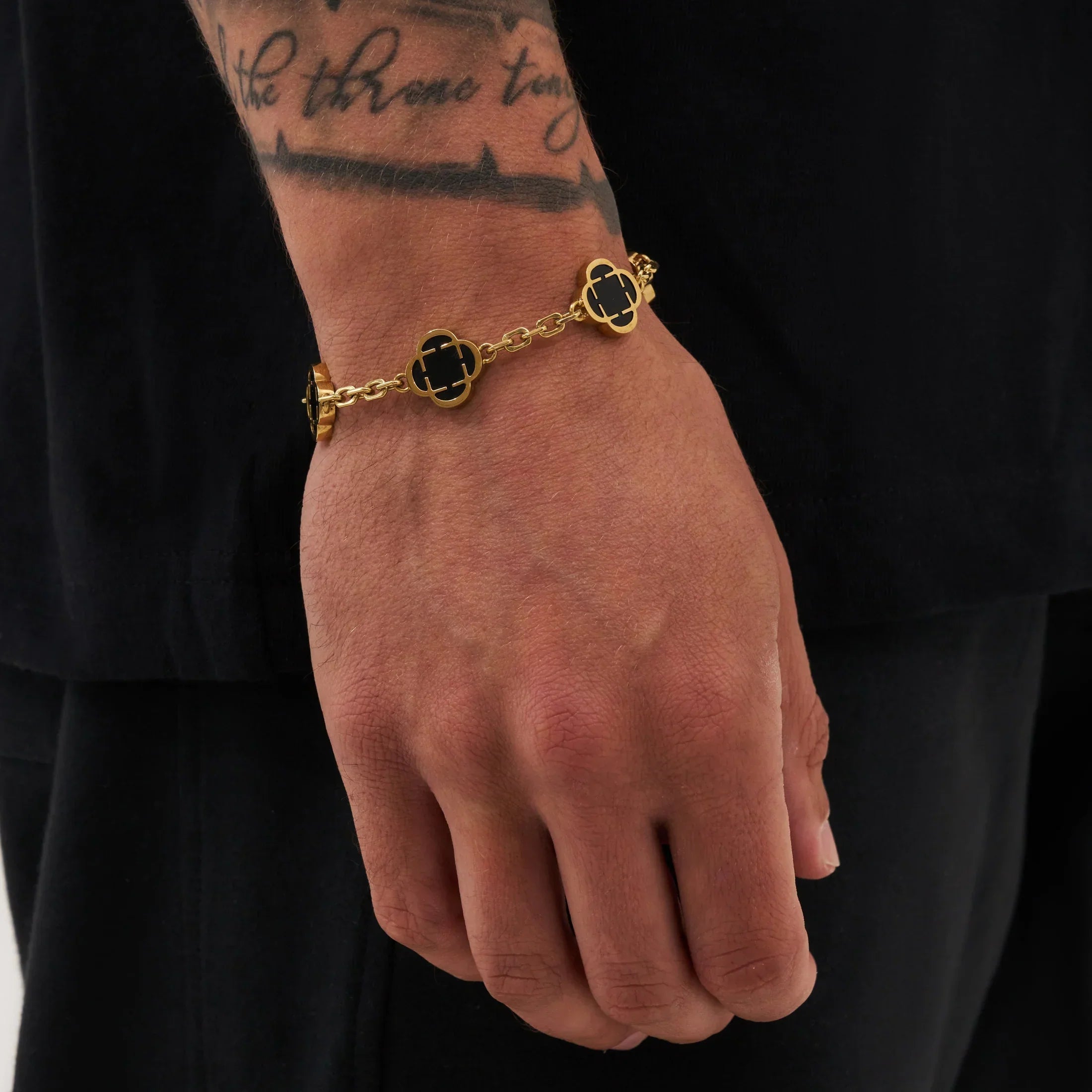 Luqro | Bracelet en Pierre d'Onyx pour Hommes
