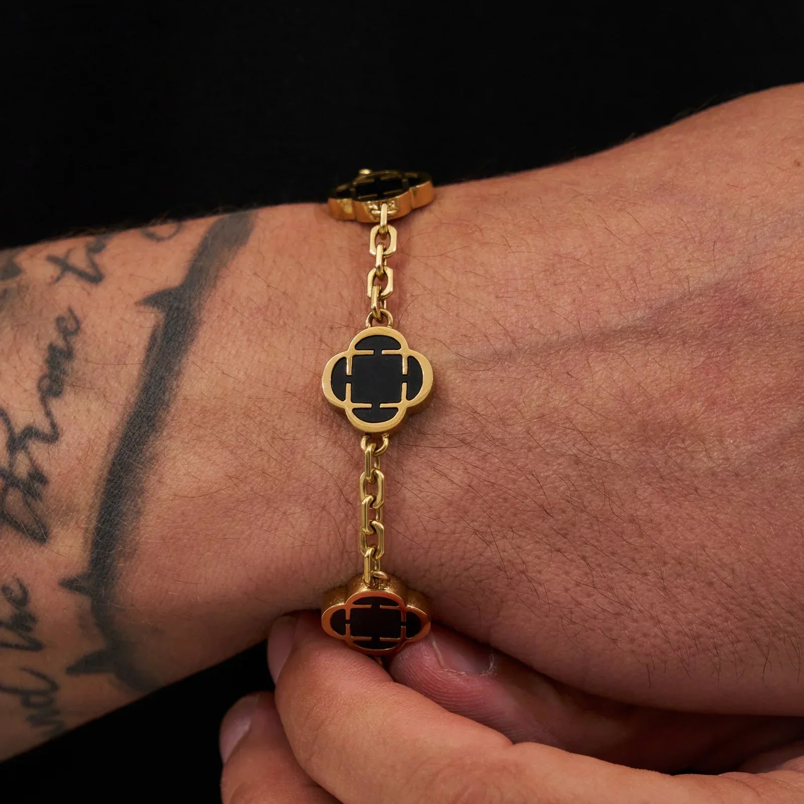 Luqro | Bracelet en Pierre d'Onyx pour Hommes